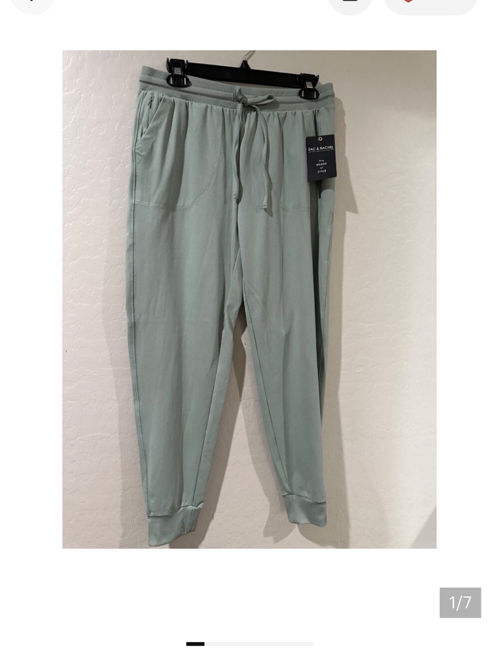 Zac & Rachel Women's Drawstring Waist Jogger Pant Size M NWT